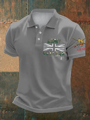 Men's British Veteran Printed Casual Tops