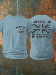 Men's Retired Air Force Veteran Printed T-shirt