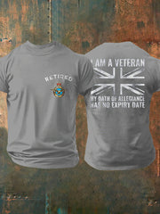 Men's Retired Air Force Veteran Printed T-shirt
