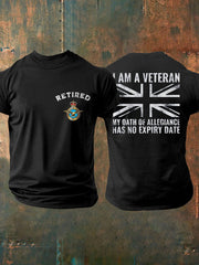 Men's Retired Air Force Veteran Printed T-shirt
