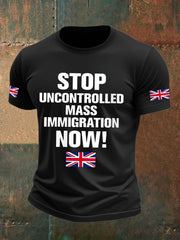 Men's UK Immigrantion Printed T-shirt