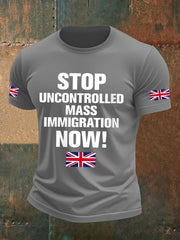 Men's UK Immigrantion Printed T-shirt