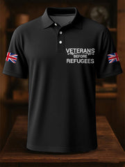 Men's UK Immigration Veterans Before Refugees Printed Casual Tops