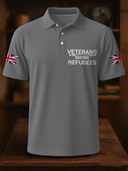 Men's UK Immigration Veterans Before Refugees Printed Casual Tops