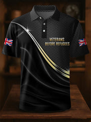Men's UK Immigration Veterans Before Refugees Printed Casual Tops