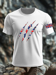 Men's Britsh Imitation Cotton Short-Sleeved Printed T-shirt