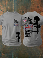 Men's British Veteran Short-Sleeved Printed T-shirt
