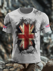 Men's UK Flag Pride Lion Printed T-shirt