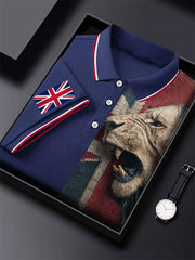 Men's Vintage England Flag Lion Casual Shirt