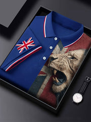 Men's Vintage England Flag Lion Casual Shirt