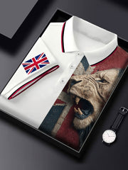 Men's Vintage England Flag Lion Casual Shirt