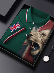 Men's Vintage England Flag Lion Casual Shirt