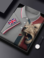 Men's Vintage England Flag Lion Casual Shirt