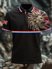 Men's Vintage England Flag Lion Casual Shirt