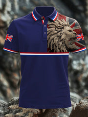 Men's Vintage England Flag Lion Casual Shirt