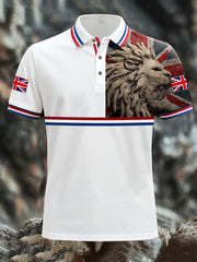 Men's Vintage England Flag Lion Casual Shirt
