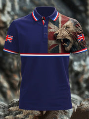Men's Vintage England Flag Lion Casual Shirt