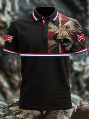 Men's Vintage England Flag Lion Casual Shirt