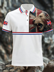 Men's Vintage England Flag Lion Casual Shirt