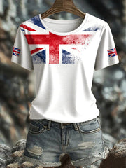Women's UK Flag Printed T-shirt
