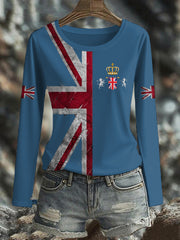 Women's UK Flag Printed T-shirt
