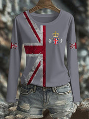 Women's UK Flag Printed T-shirt