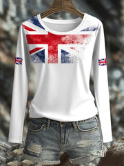 Women's UK Flag Printed T-shirt