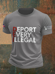 Men's UK Flag Immigration Printed T-shirt