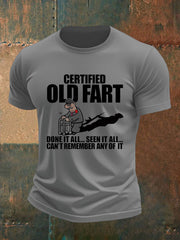 Men's British Veteran imitation cotton short-sleeved T-shirt