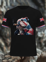 Men's Vintage England Flag Casual Printed T-shirt