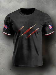 Men's UK Flag Printed Casual Tops