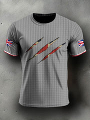 Men's UK Flag Printed Casual Tops