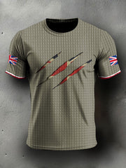 Men's UK Flag Printed Casual Tops