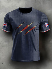 Men's UK Flag Printed Casual Tops