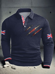 Men's UK Flag Printed Casual Tops