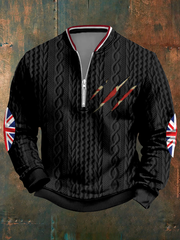 Men's UK Flag Printed Casual Tops