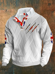 Men's UK Flag Printed Casual Tops