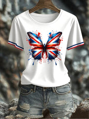Women's UK Flag Printed T-shirt