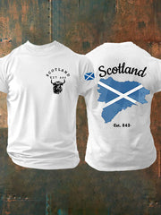 Men's Scotland Flag Printed Short SleeveT-shirt