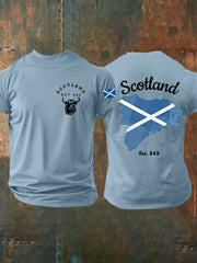 Men's Scotland Flag Printed Short SleeveT-shirt