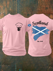 Men's Scotland Flag Printed Short SleeveT-shirt