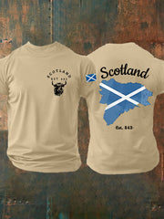 Men's Scotland Flag Printed Short SleeveT-shirt
