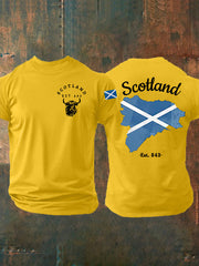 Men's Scotland Flag Printed Short SleeveT-shirt