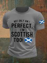 Men's Scotland United Kingdom Imitation Cotton Short-Sleeved Printed T-shirt