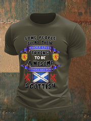 Men's Scotland United Kingdom Imitation Cotton Short-Sleeved Printed T-shirt