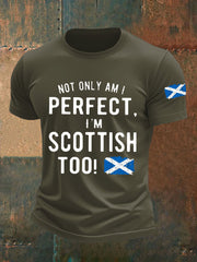 Men's Scotland United Kingdom Imitation Cotton Short-Sleeved Printed T-shirt