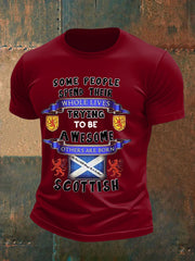 Men's Scotland United Kingdom Imitation Cotton Short-Sleeved Printed T-shirt