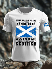 Men's Scotland United Kingdom Imitation Cotton Short-Sleeved Printed T-shirt