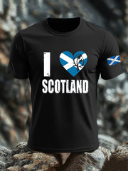 Men's Scotland United Kingdom Imitation Cotton Short-Sleeved Printed T-shirt
