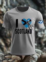 Men's Scotland United Kingdom Imitation Cotton Short-Sleeved Printed T-shirt